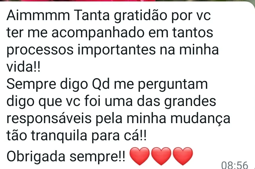 Depoimento de resultado após atendimento de astrologia comportamental