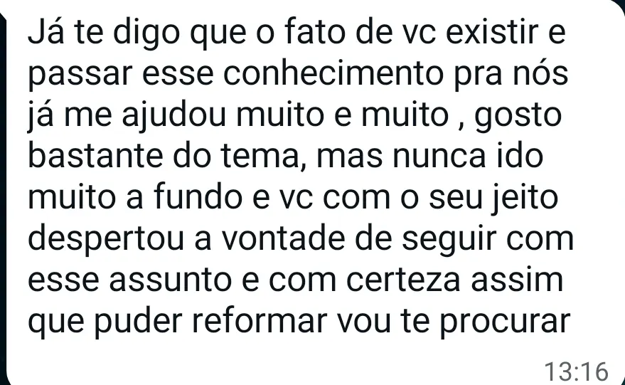 Depoimento de resultado